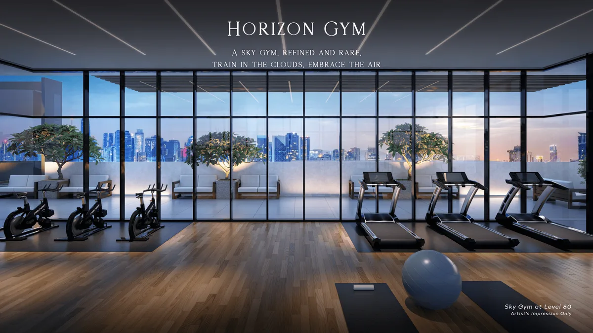 Horizon Gym rooftop at Khaya Residences